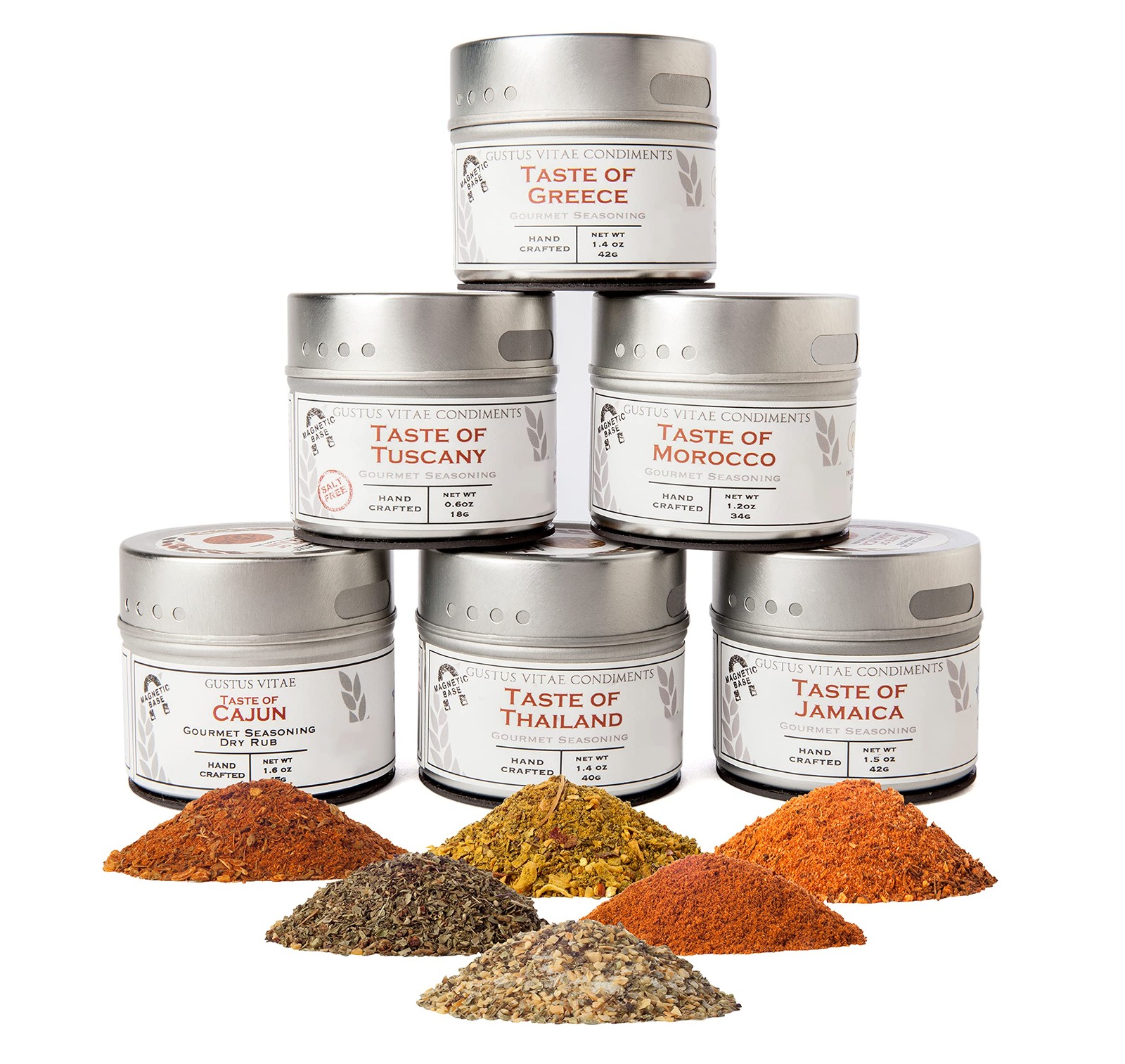 Gourmet World Flavors Seasoning Collection | Non GMO 1.4 Ounce (Pack of 6)