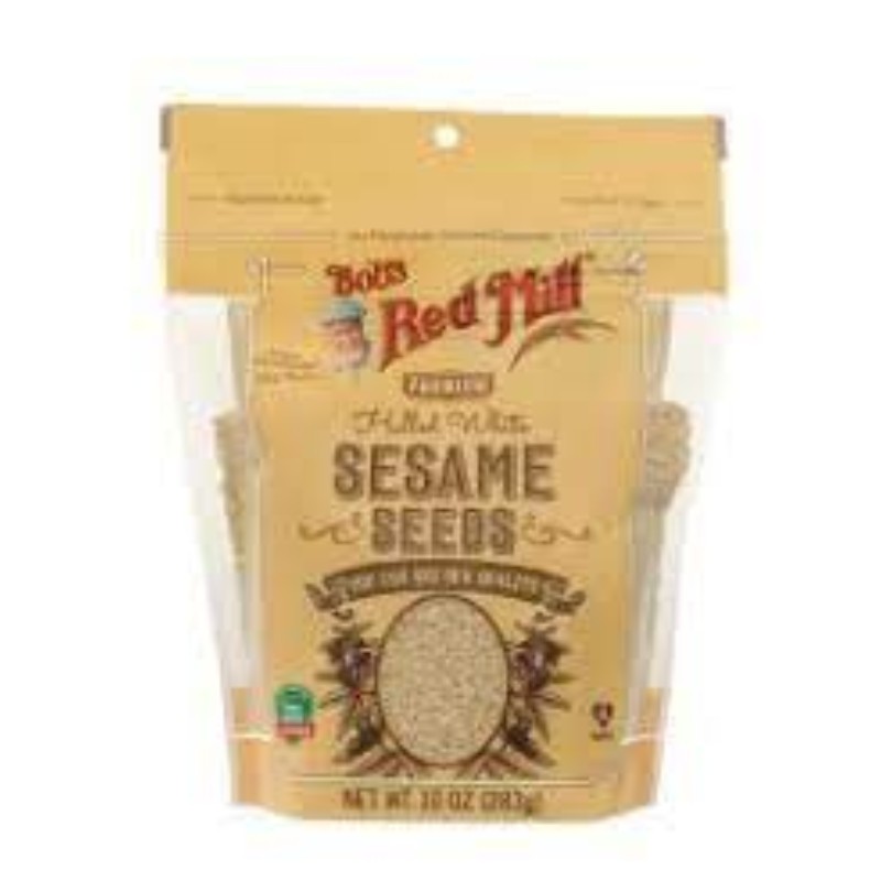 4x Bob’s Red Mill White Sesame Seeds Natural Baking Spice Garnish Bulk New 10oz