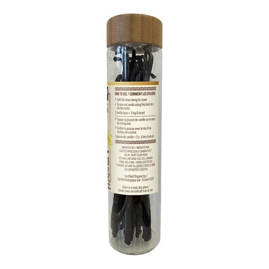 KIRKLAND ORGANIC MADAGASCAR VANILLA BEANS -20 PREMIUM GOURMET GRADE BEANS