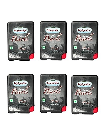 Rajnigandha Silver Pearls Pocket Can Pack of 6 | 2.8g Each