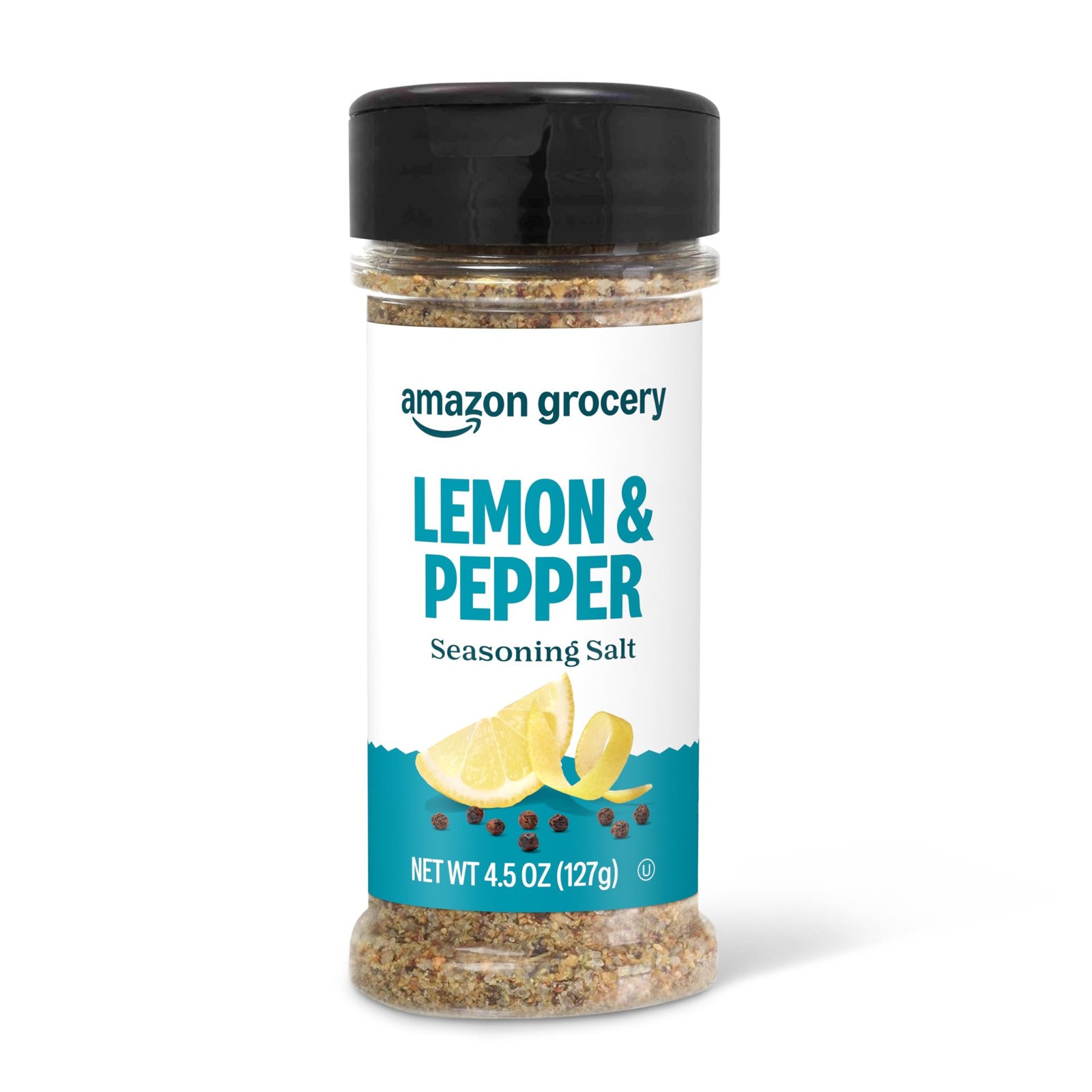 Amazon Grocery, Lemon & Pepper Seasoning Salt, 4.5 Oz Ounce (Pack of 1)