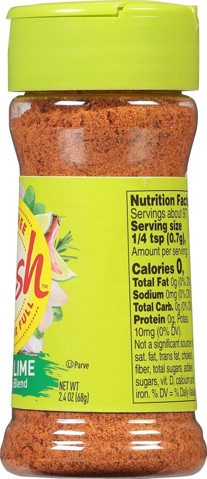 Dash Salt-Free Seasoning Blend, Fiesta Lime, 2.4 Ounce
