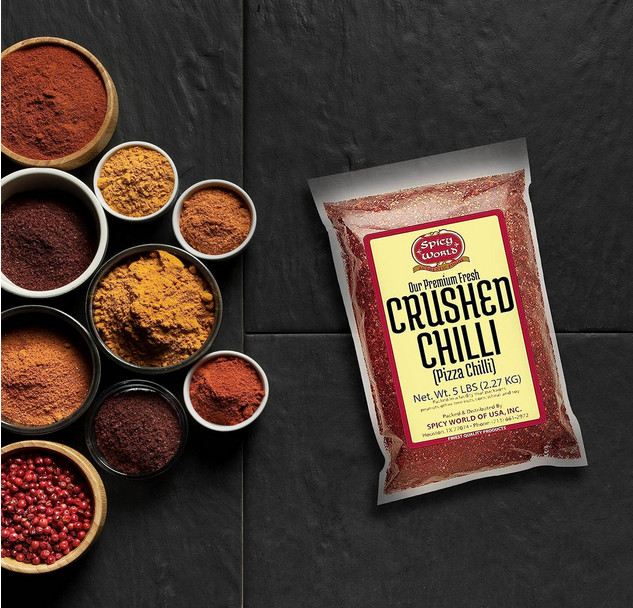 Crushed Red Pepper Flakes 5 lb Bulk Chili Flakes Spicy Cooking Seasoning