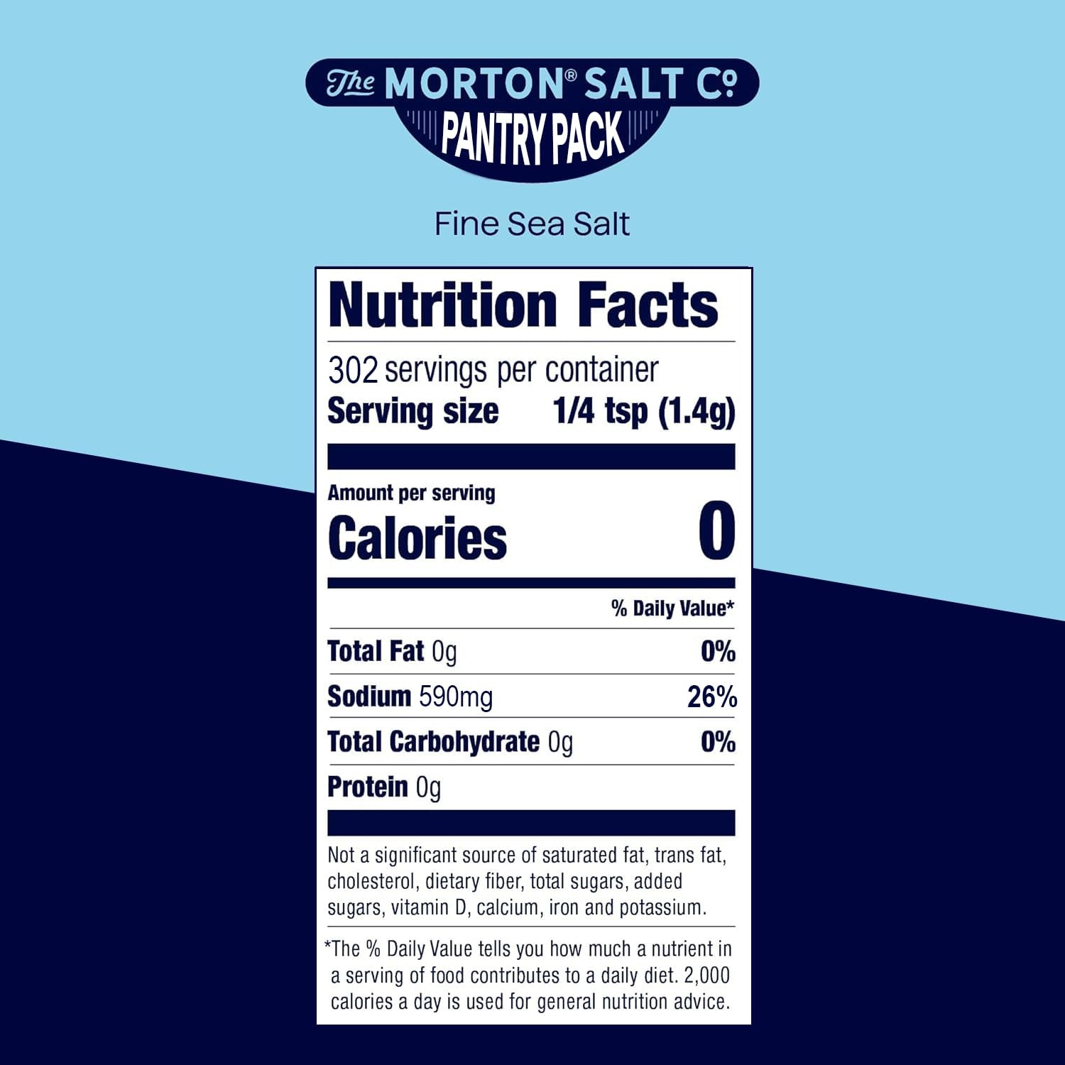 Morton Sea Salt Fine Grain, Salt, 1 lb., Pouch 16 Ounce (Pack of 1)