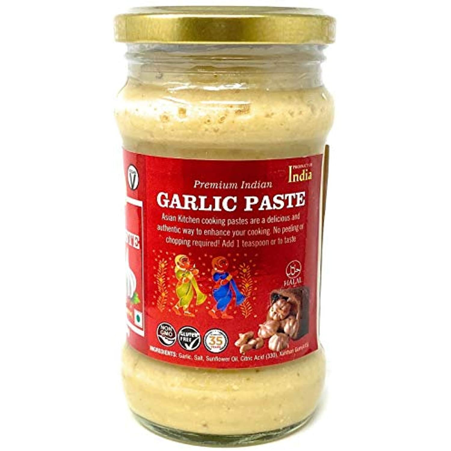 Asian Kitchen Garlic Cooking Paste 10.5oz (300g) Glass Jar