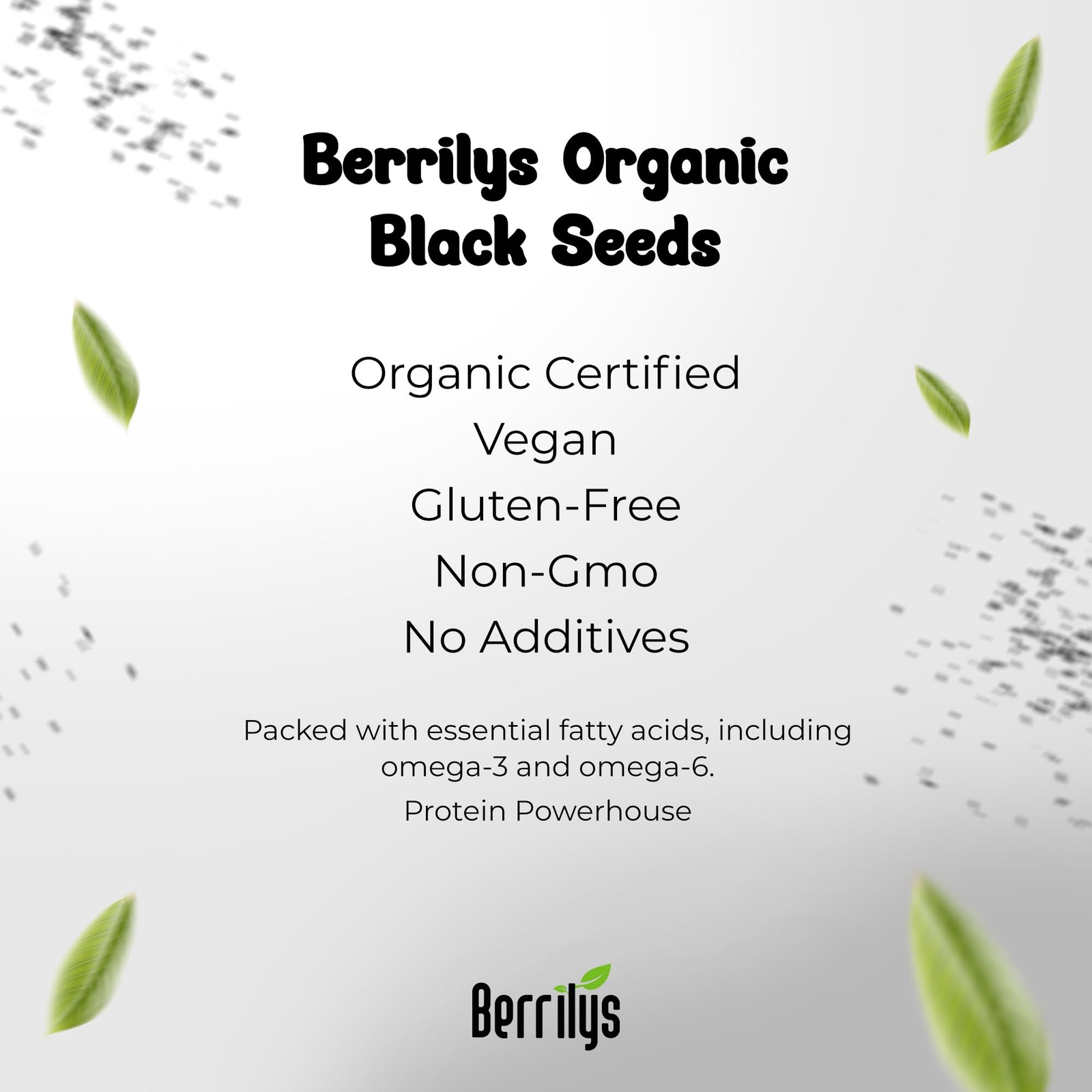 Berrilys Black Seeds – USDA Organic Nigella Sativa, Kalonji & 10 Oz