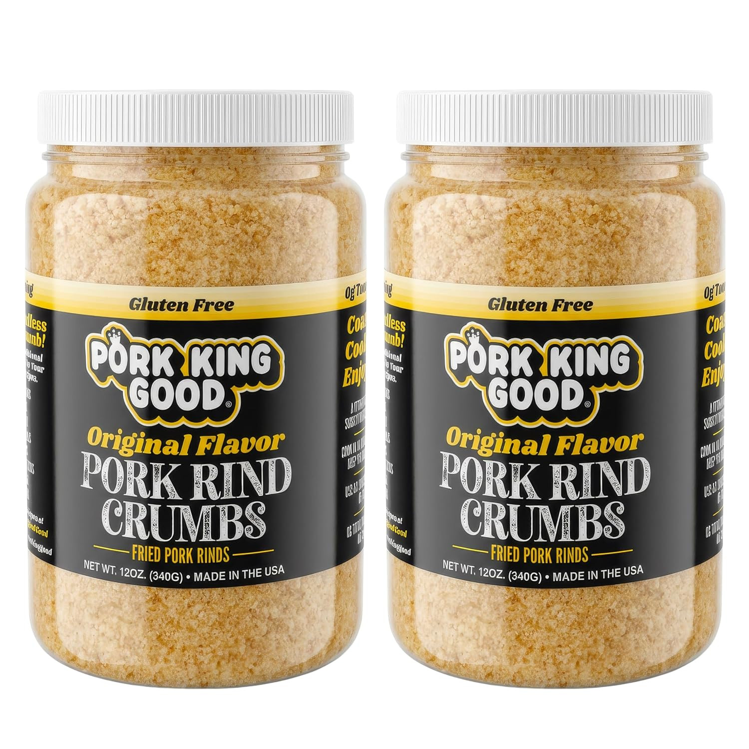 Pork Rind Breadcrumbs, Original, 2 Pack | Keto Friendly, Paleo, Gluten-Free, Sug