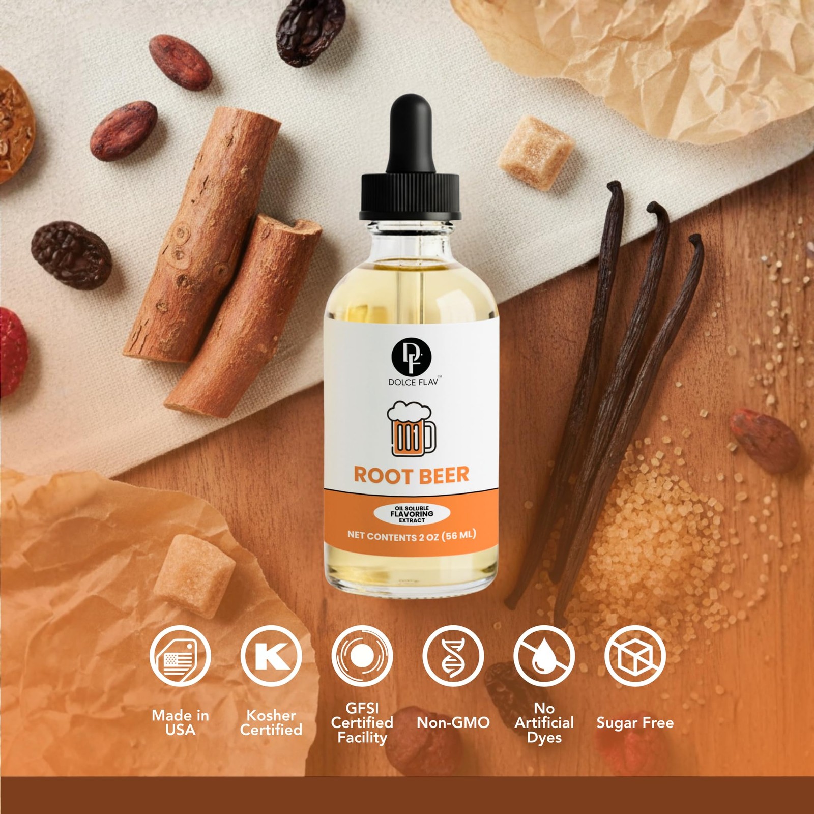 Root Beer Extract – 2 Ounce Oil-Soluble Kosher, Sugar-Free, Concentrated Clas…