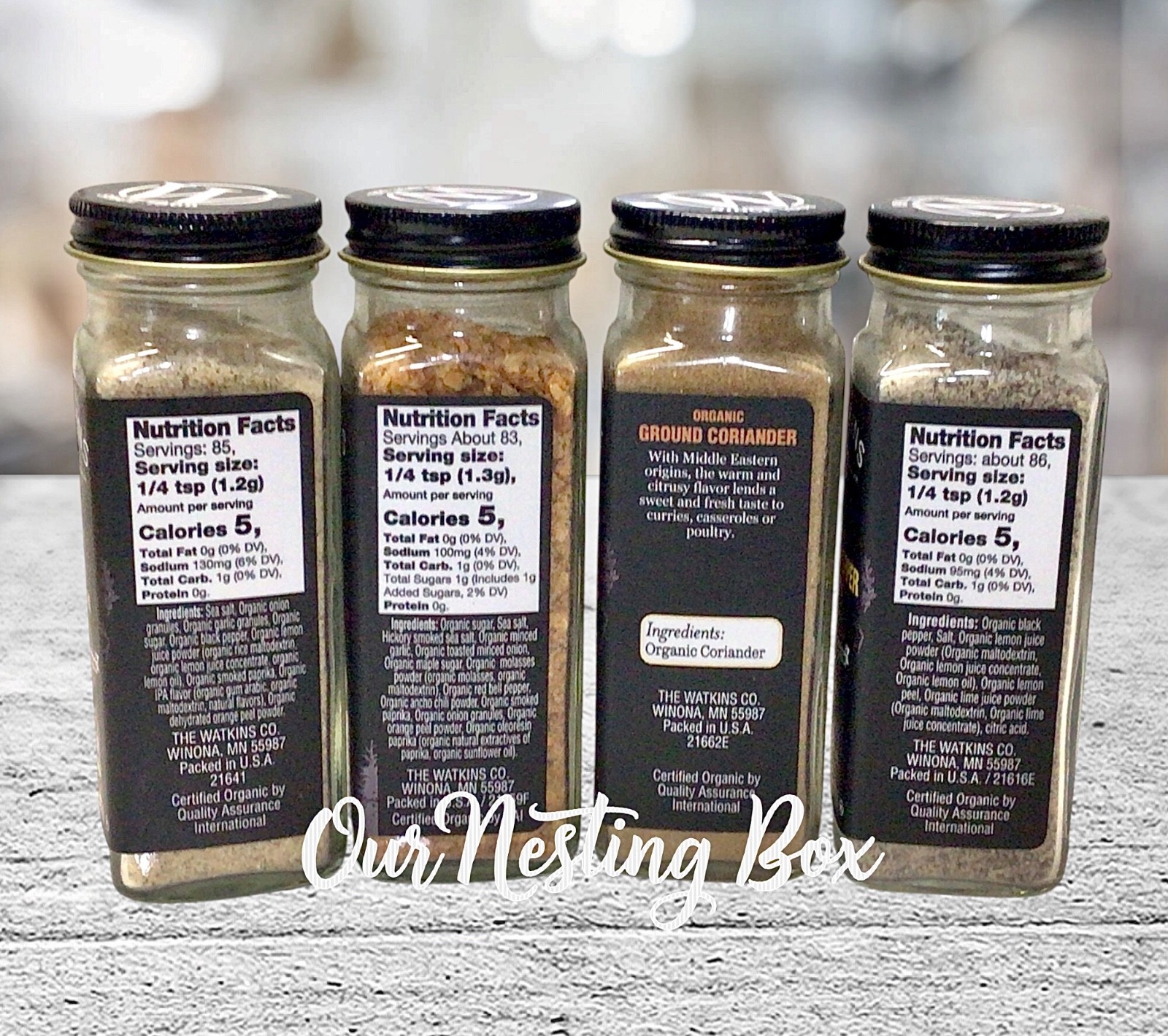 4 Watkins Organic Grilling Smoked Maple Rub Coriander IPA Lemon Pepper Seasoning