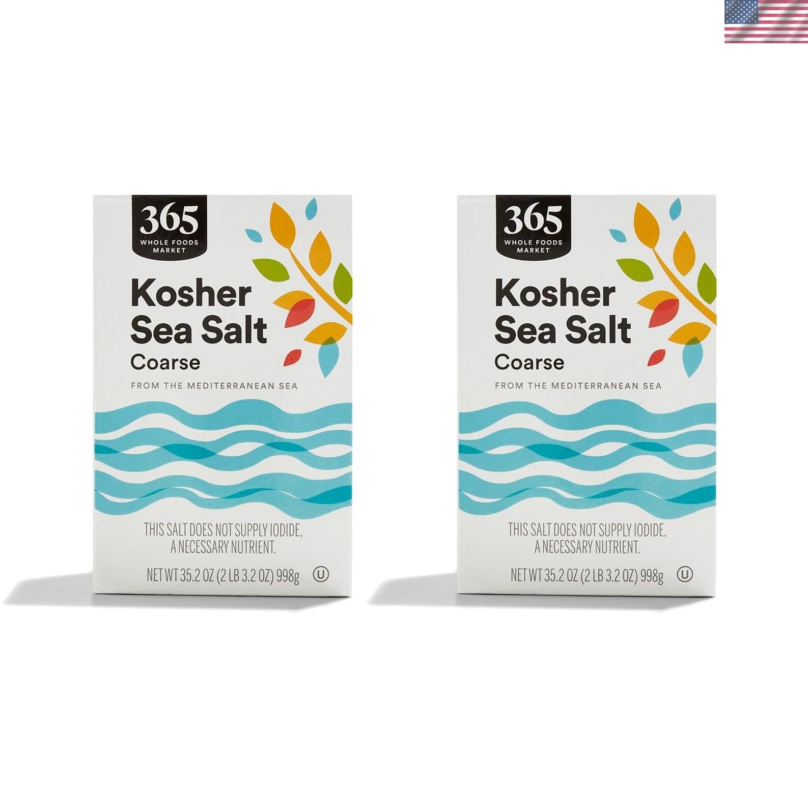Kosher Sea Salt, 35.2 oz Pack of 2 – Gourmet Mediterranean Flavor