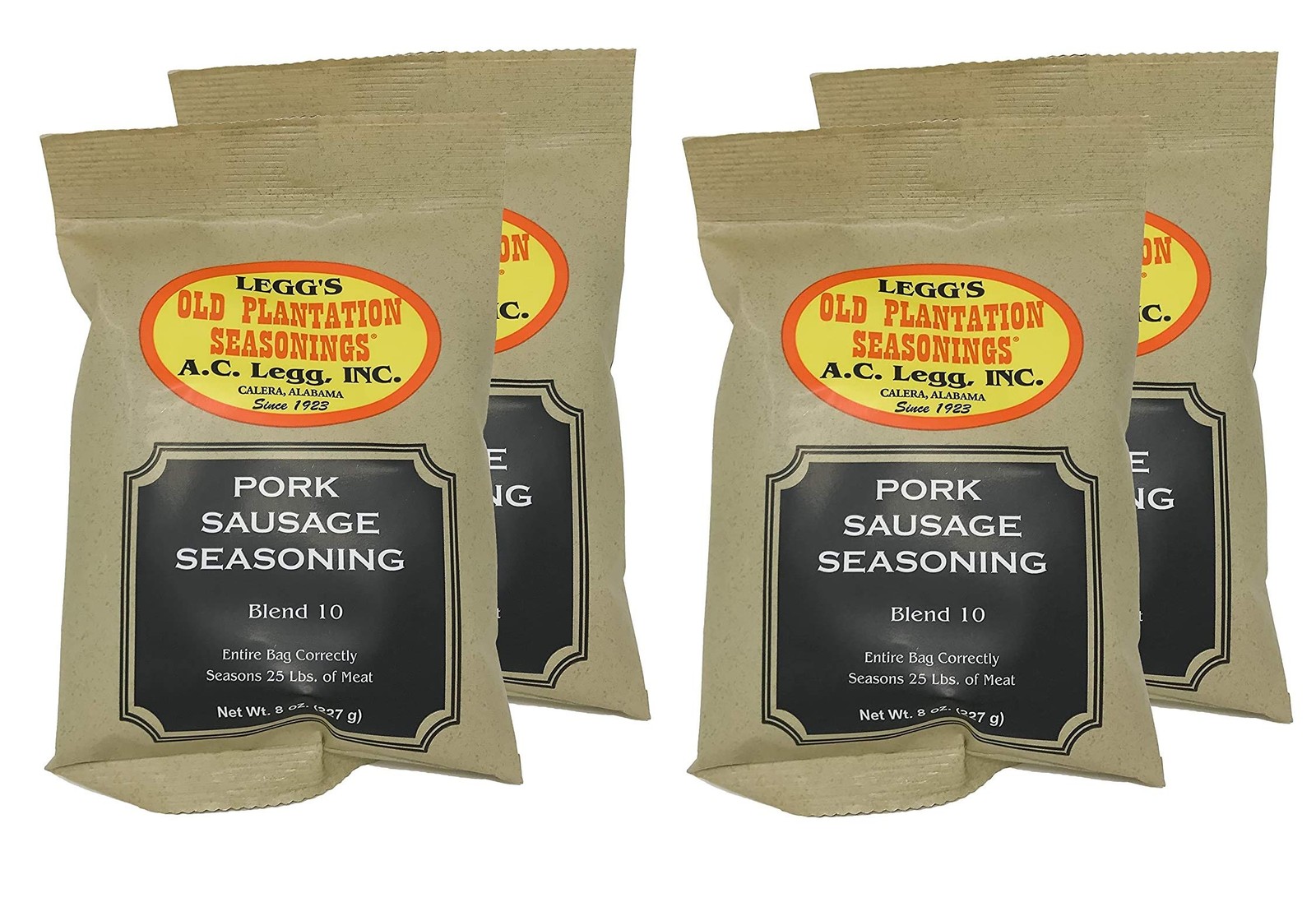 A.C. Legg Blend 10 Pork Sausage Seasoning, 2 Packs – 8 8 Ounce (Pack of 4)