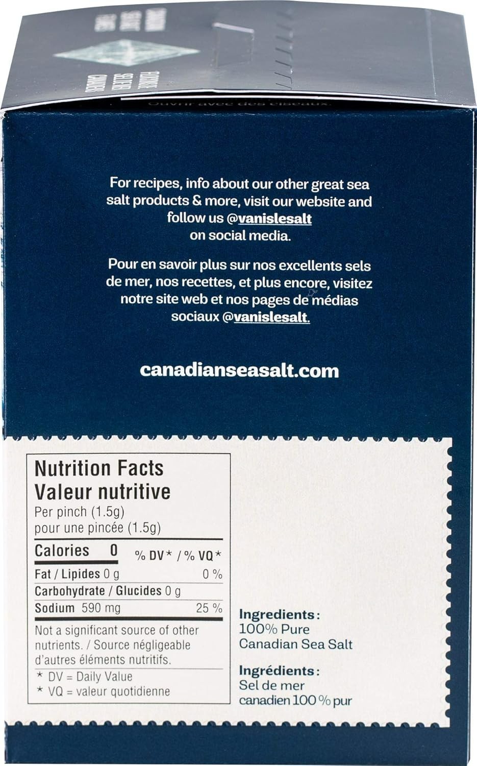 Sea Salt | Premium Flaky Finishing Salt 8.8oz | Hand-Harvested Canadian Pyramid