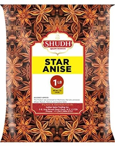 STAR ANISE WHOLE 1 LB | Seeds Pods ~ All Natural | Vegan | Gluten 454 gm
