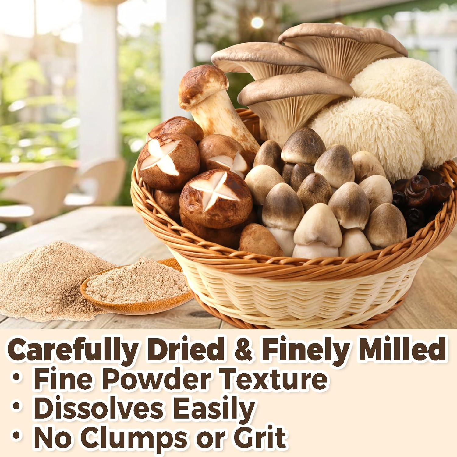 9 oz Mixed Mushroom Powder, 7-in-1 Mushroom Seasoning Blend, Made from Pure Drie