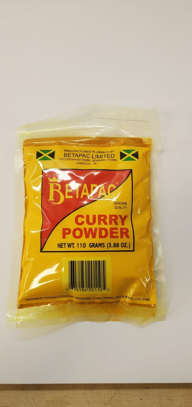 Betapac Jamaican Curry Powder 110g (3.88oz) – Authentic Caribbean Spice Blend