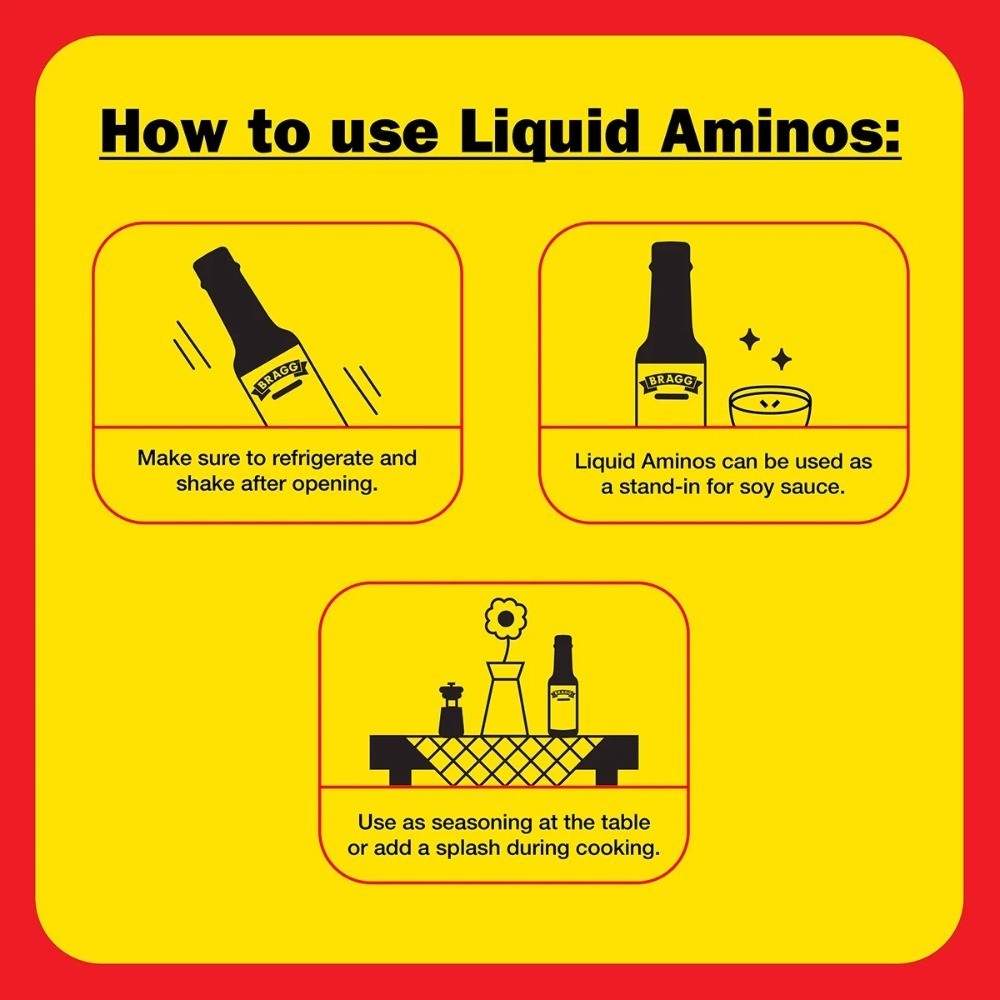 (2 pack) Gluten-Free Liquid Aminos Soy Protein Seasoning, 16 fl oz