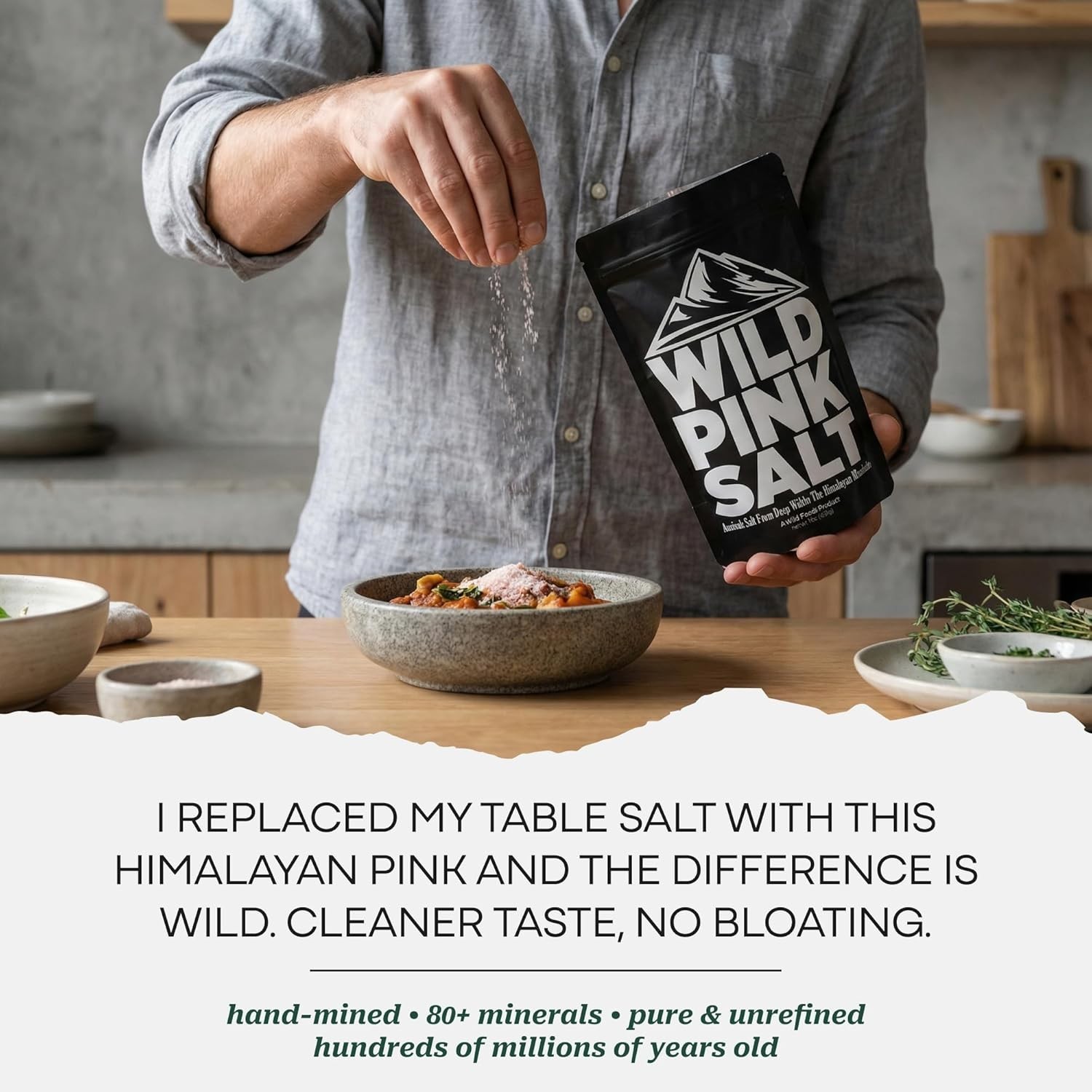 16 oz Pink Himalayan Salt, Fine Ground for Table and Cooking