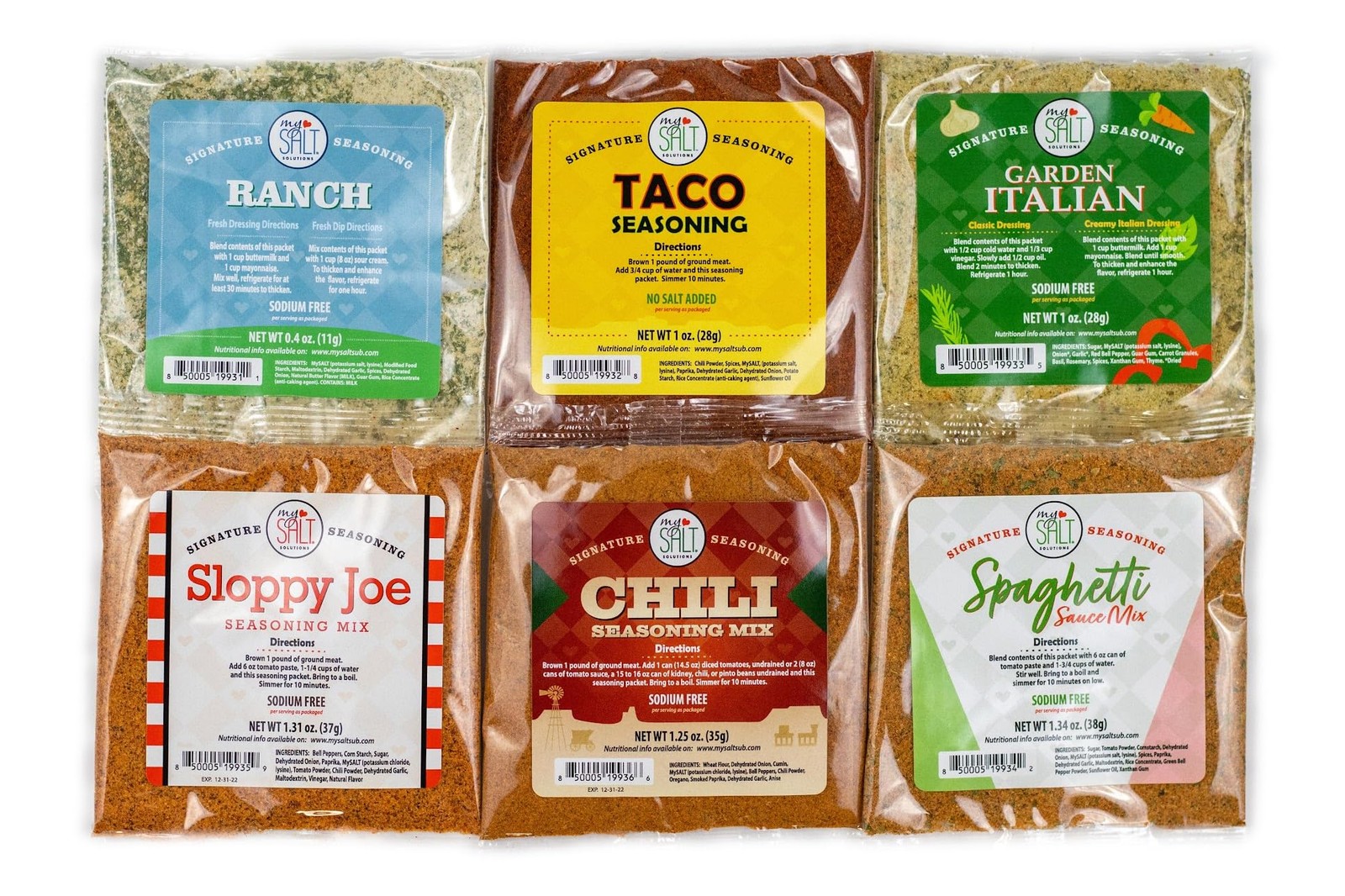 MySALT Spaghetti Sauce Mix 3 Pack – Sodium Free Seasoning for Classic Spaghet…