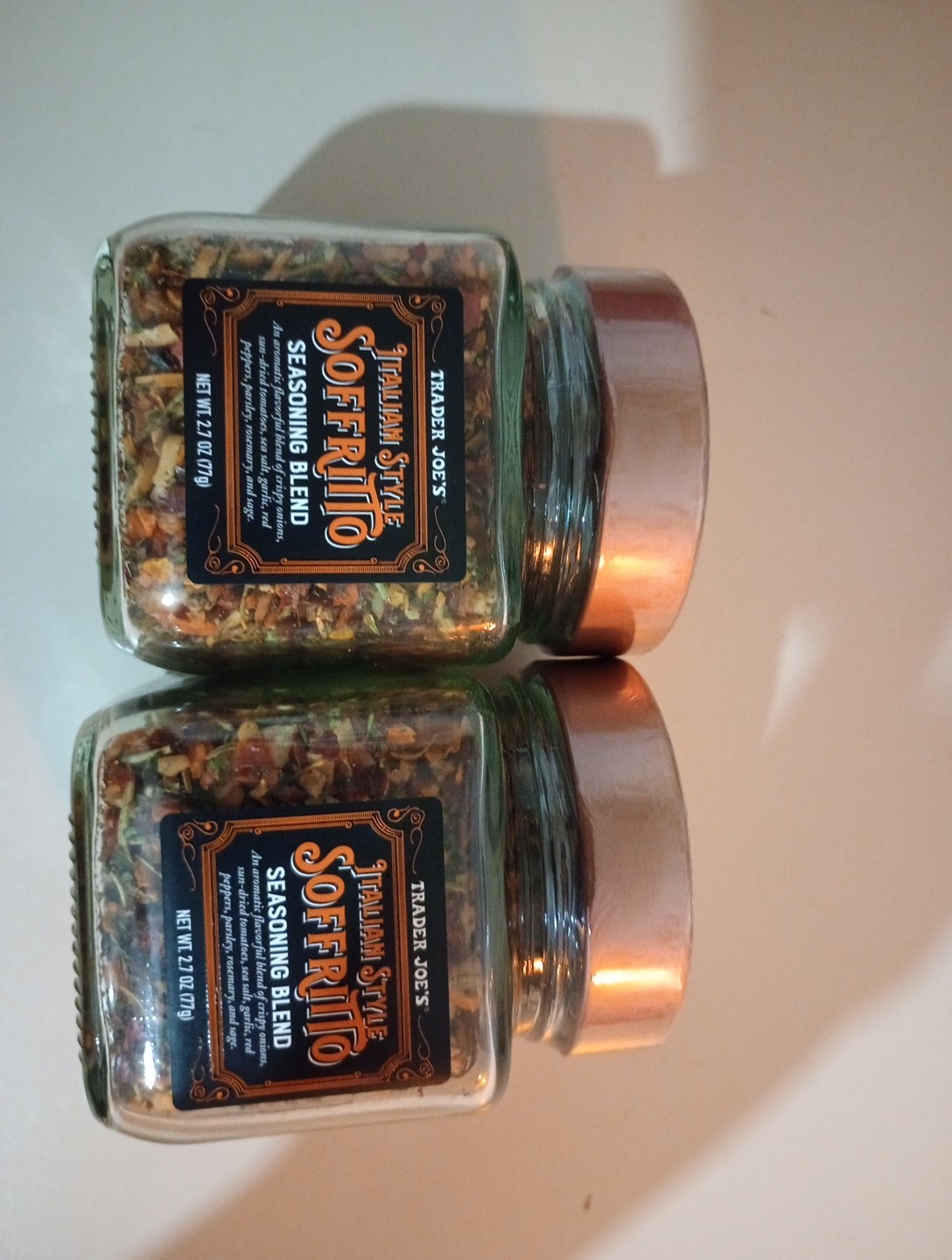 Trader Joe’s Italian Style Soffritto Seasoning Blend 2.7oz (77g) Glass Jar 2x