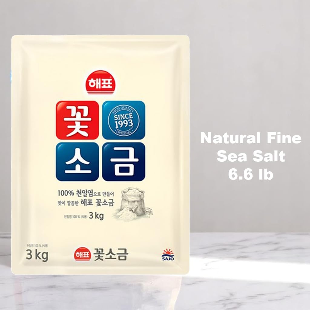 Korean Fine Sea Salt 6.6 LB – MineralRich Alkaline Salt for Cooking, Baking, …