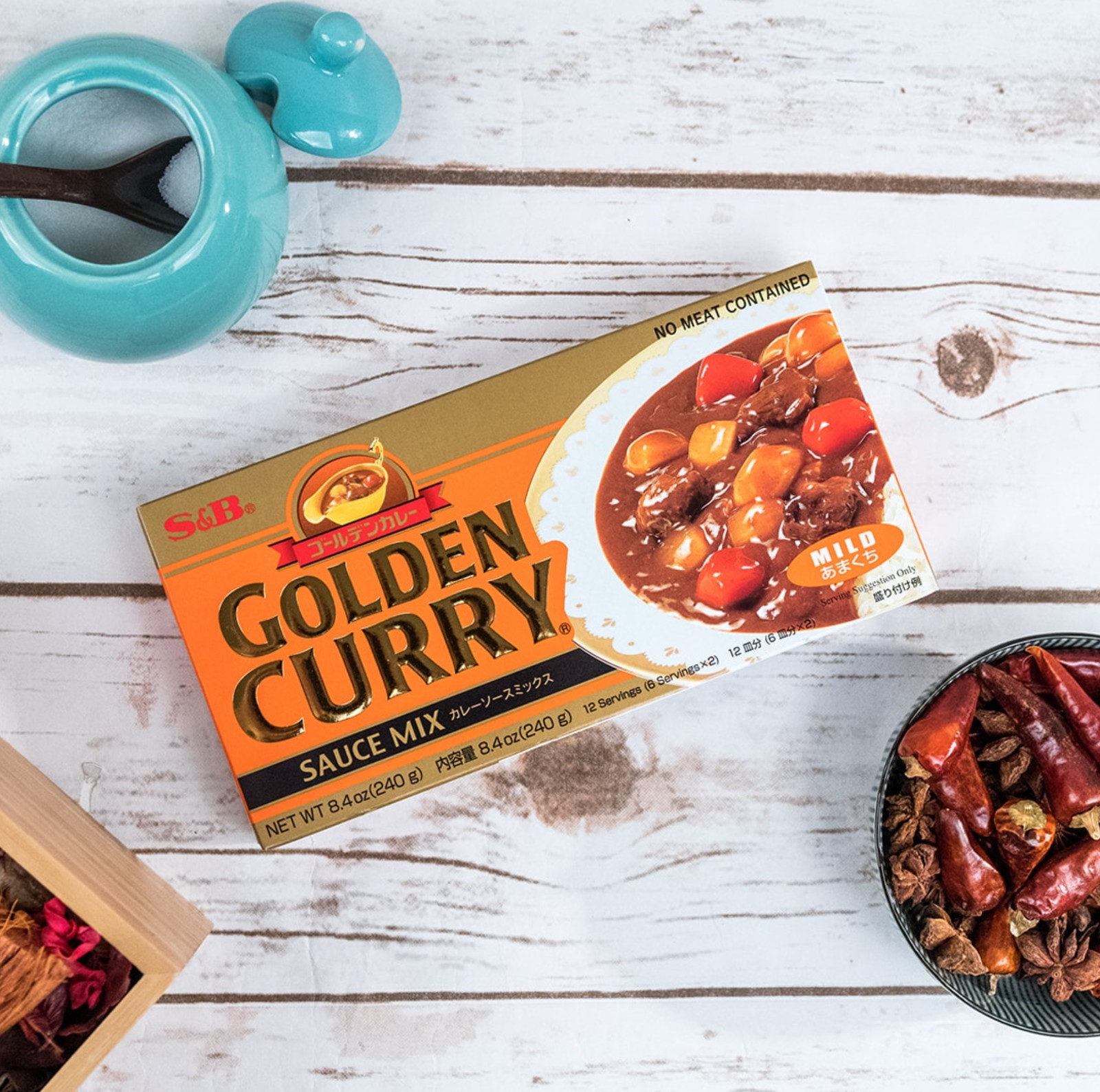 Japanese S&B Golden Curry Sauce Mix – Mild 7.8oz (220g) – Pack of One