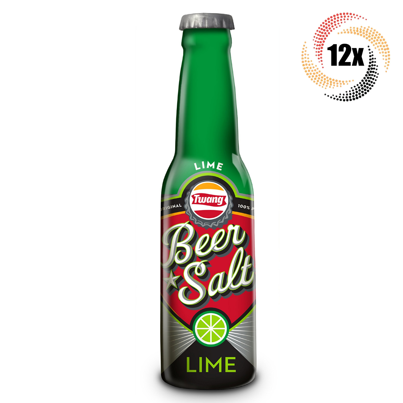 12x Bottles Twang Long Neck Original Lime Flavored Beer Salt Topping | 1.4oz