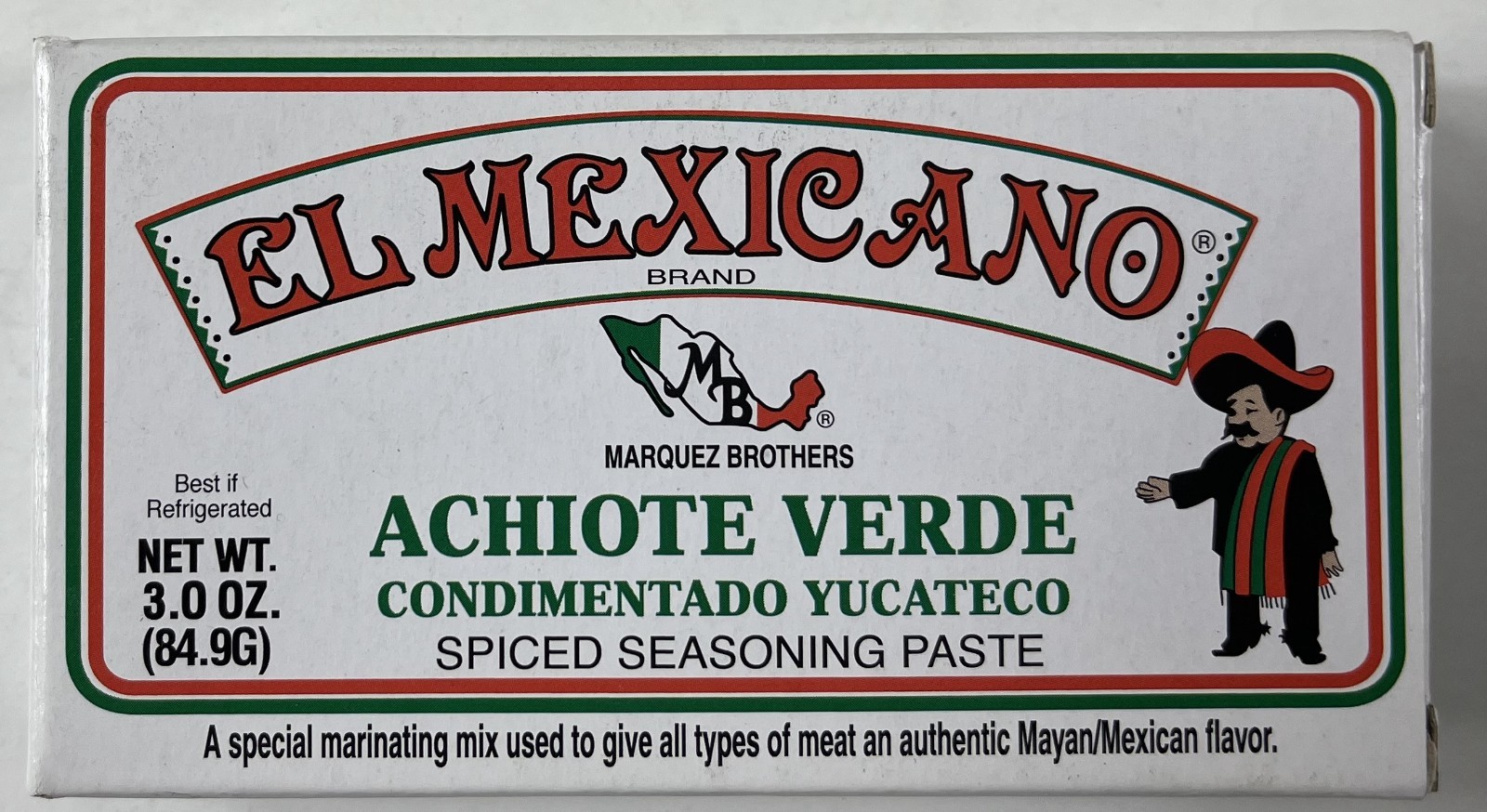 El Mexicano achiote verde condimentado yucateco spiced seasoning paste 3.0oz x 2