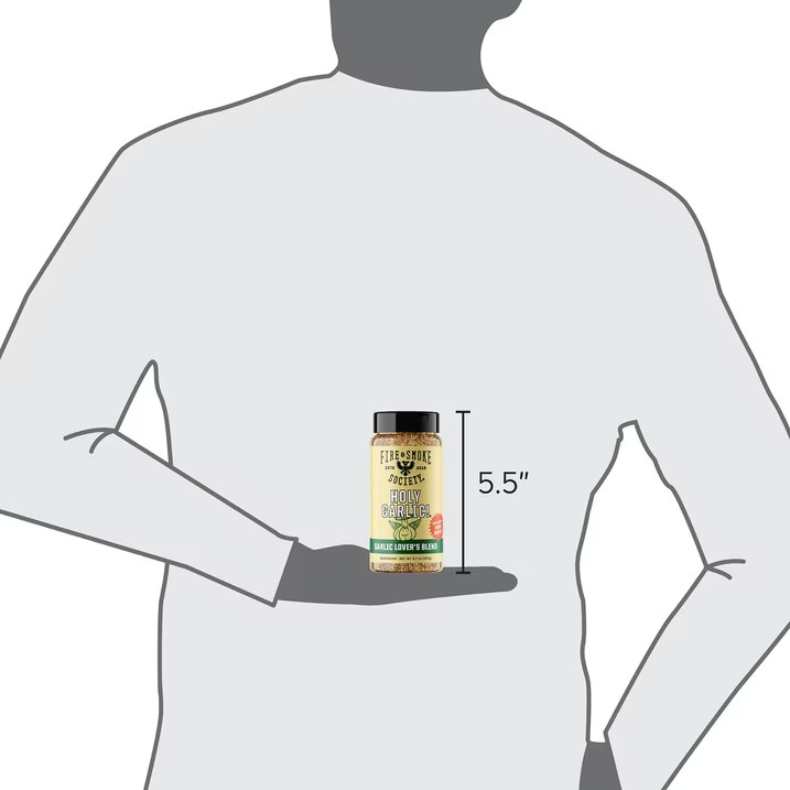 Fire & Smoke Society Holy Garlic All Purpose Seasoning, 8.7 oz Mixed Spices & Se