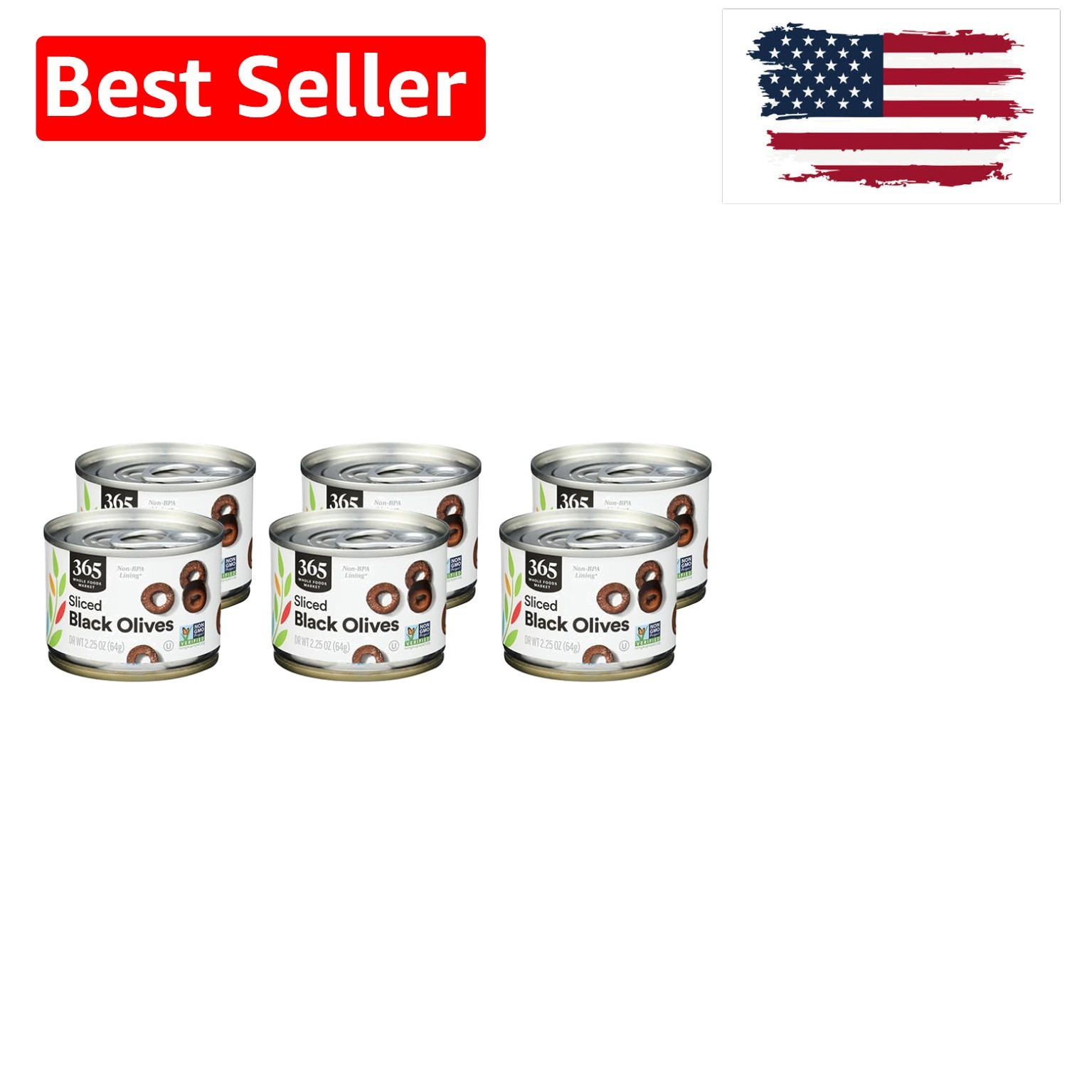 Ripe Sliced Olives, 2.25 Ounce Pack of 6