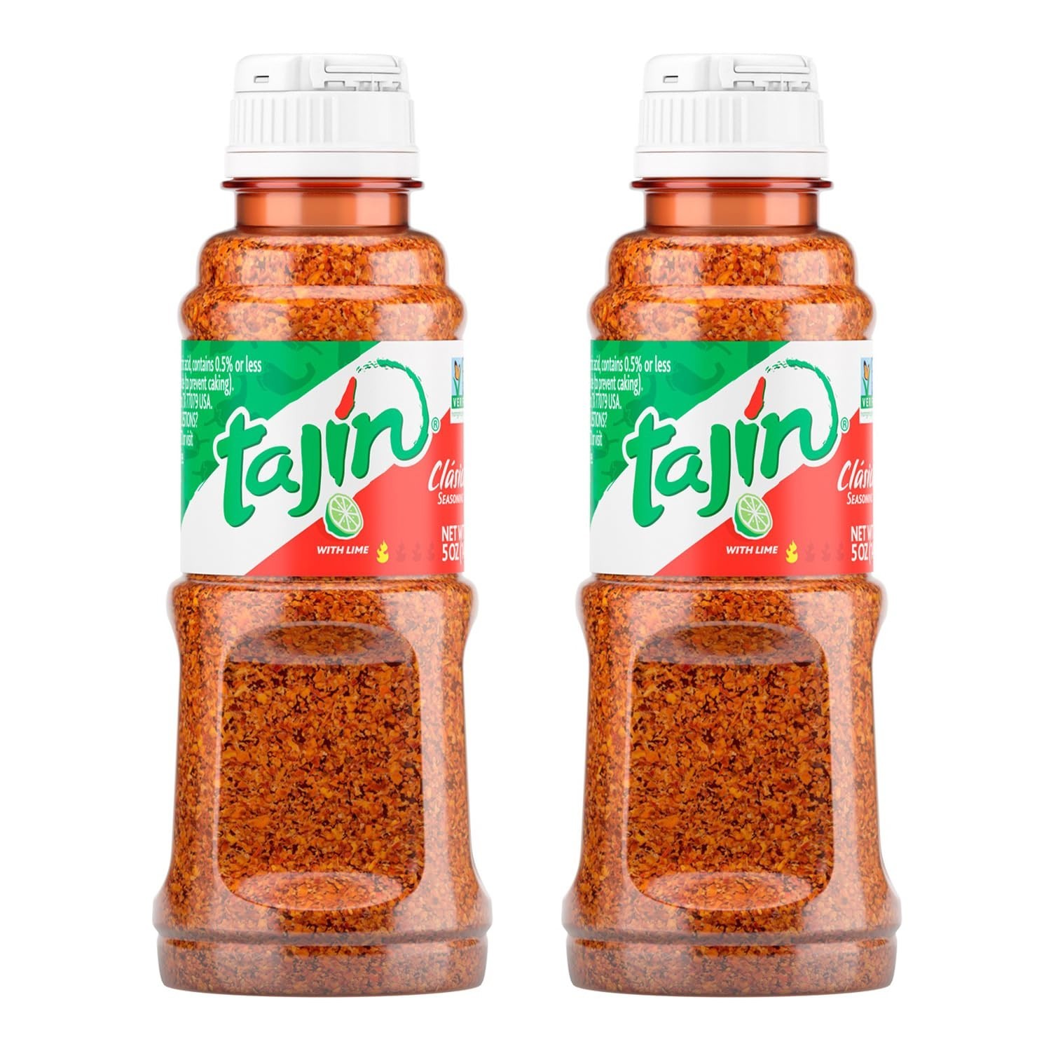 Tajín Clásico 5 oz Pack of 2: Natural Chile Lime Seasoning for Flavorful Dishes