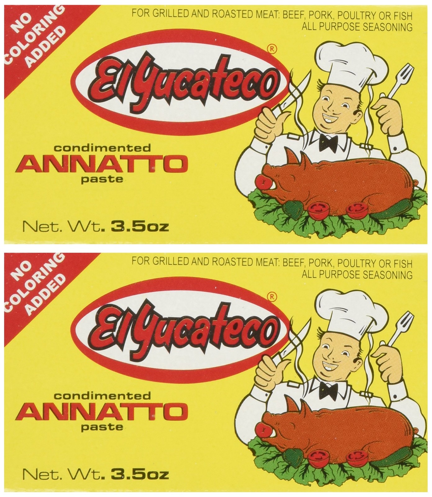 El Yucateco Paste Achiote – Pack of 2 x 3.5 oz Ounce (Pack 2)