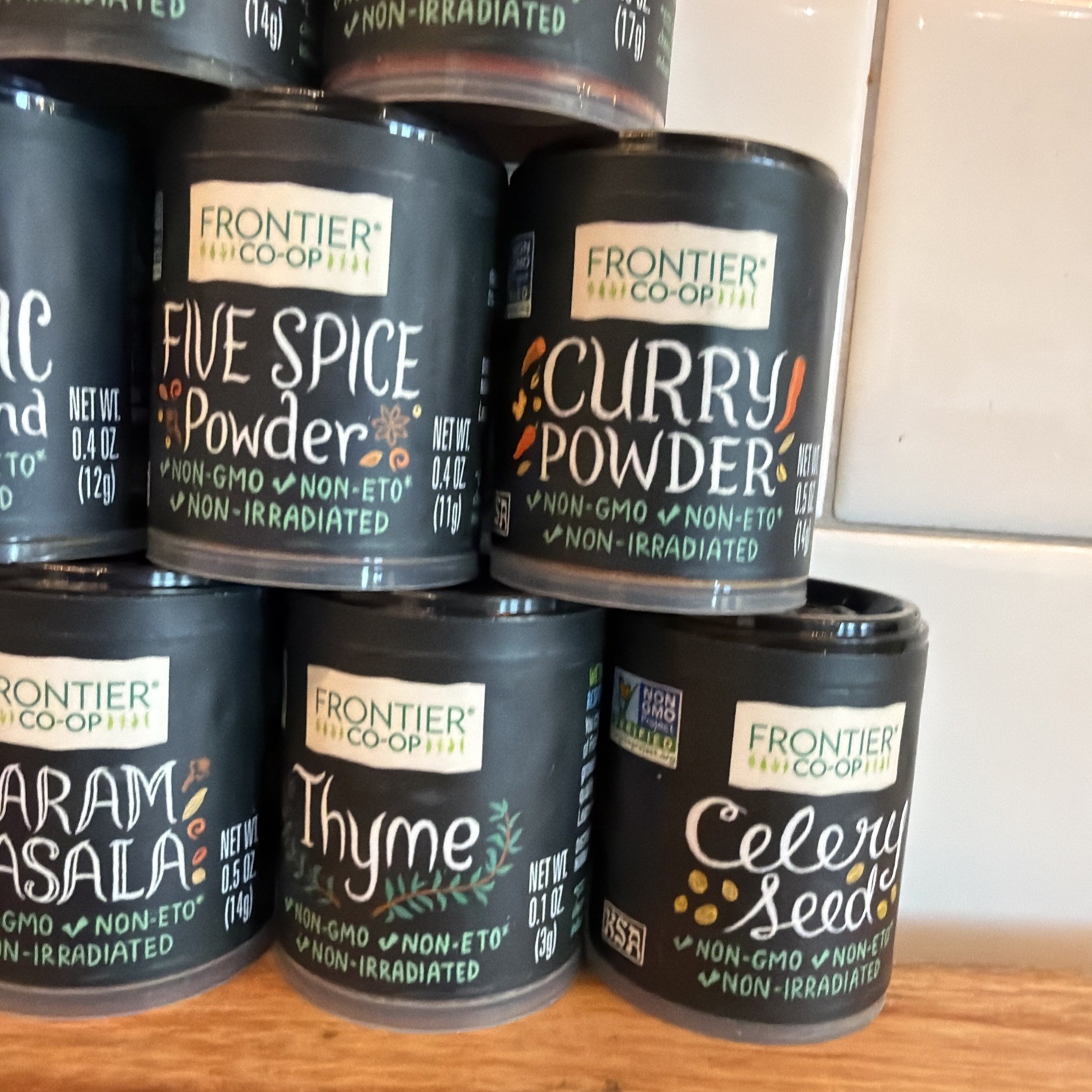 19 Assorted Frontier Co-Op Herb Spice Minis Pack Non-GMO Non-ETO Non-Irradiated