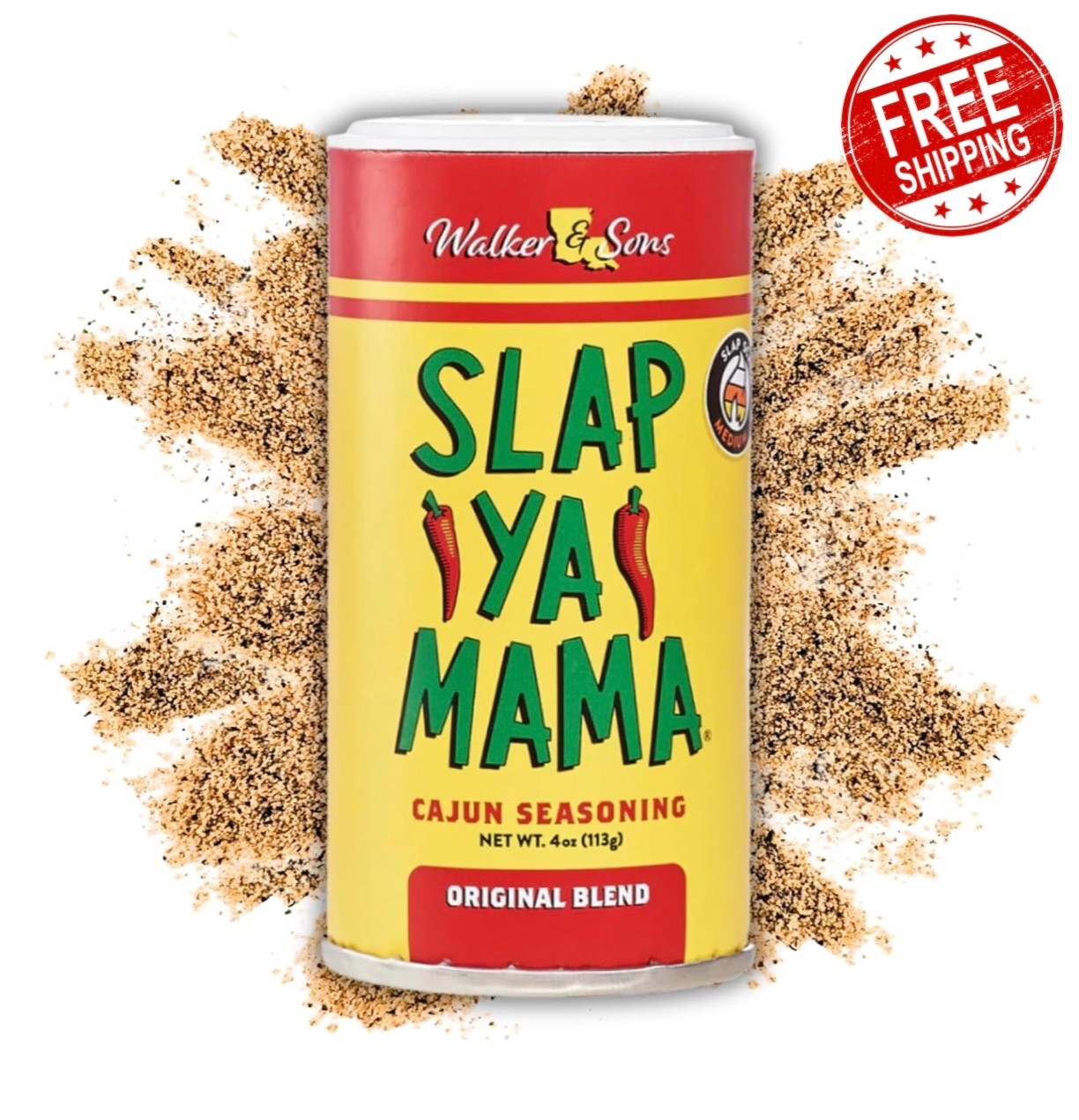 Slap Ya Mama Original Blend Cajun Seasoning 4oz Canister Walker & Sons Louisiana