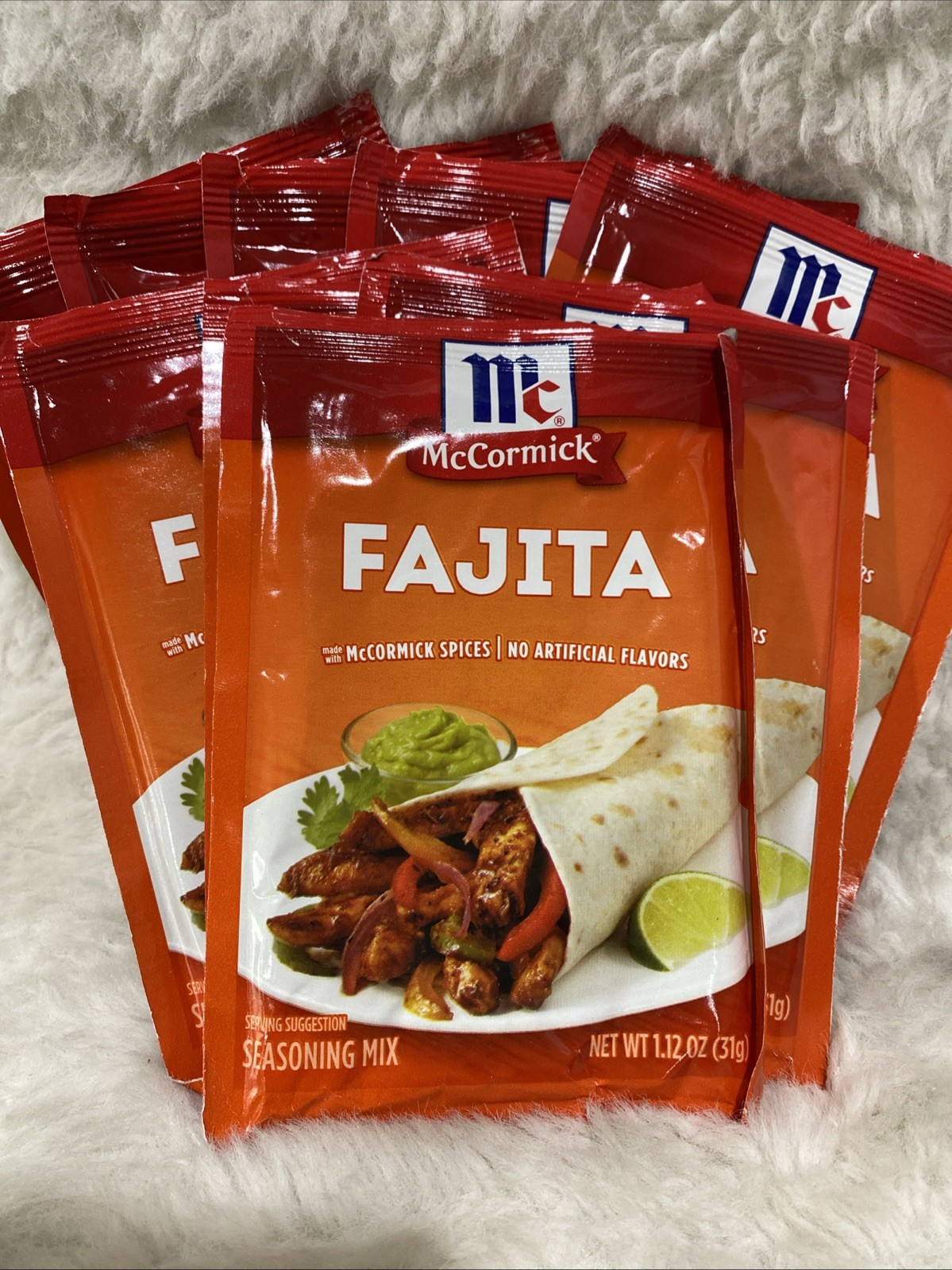 McCormick FAJITA Seasoning Sauce Mixes 1.12 oz Packet – 9 PACK BB 11/02/2025