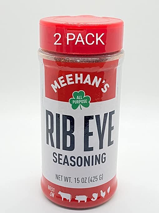 Meehan’s Rib Eye Seasoning, 15 Oz Jar, 2 Pack