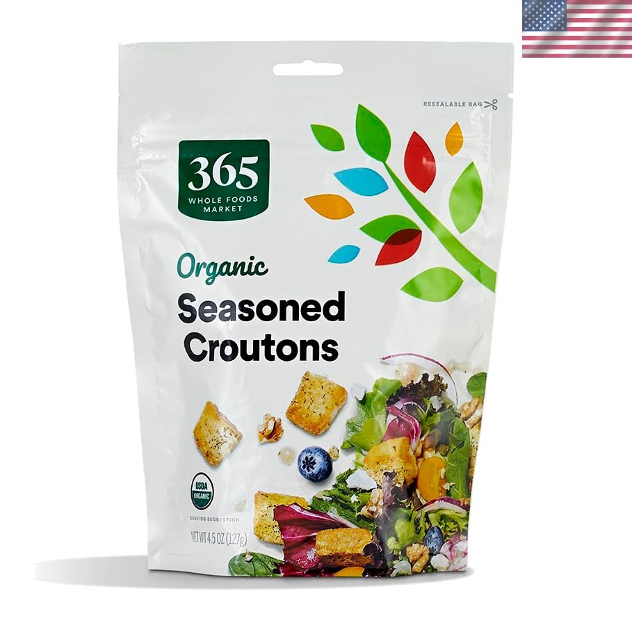 Delicious Organic Croutons, 4.5 oz Pouch – Elevate Your Salads with Flavor
