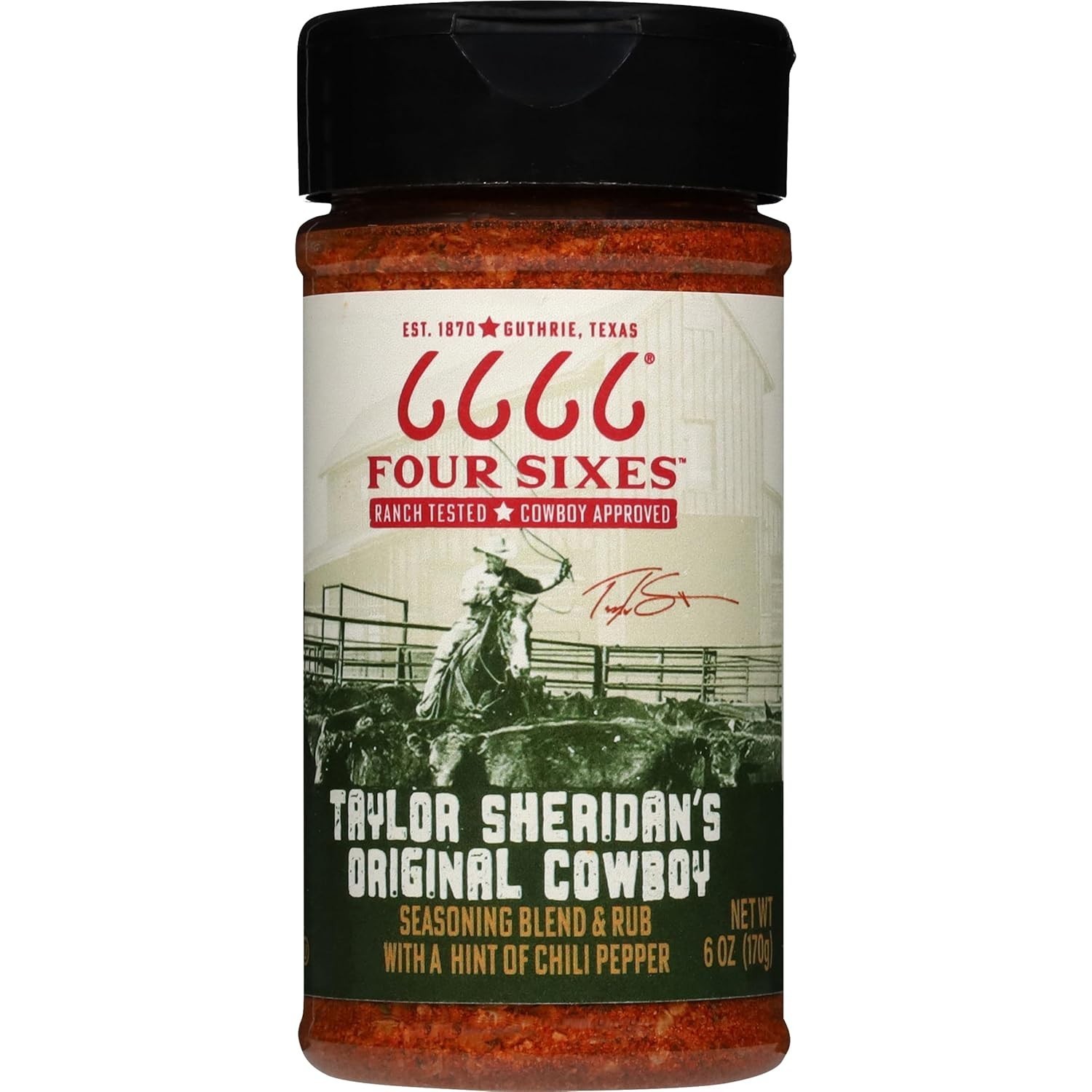 6666 Four Sixes Taylor Sheridan’S Original Cowboy Seasoning Blend and Rub, 3.3 O