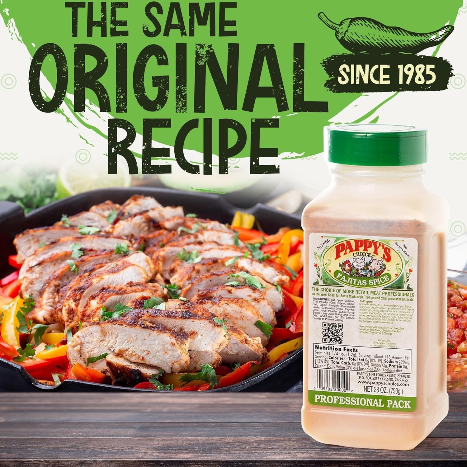 California’s Legendary 28 Oz Fajita Spice Seasoning – Perfect for Grilling