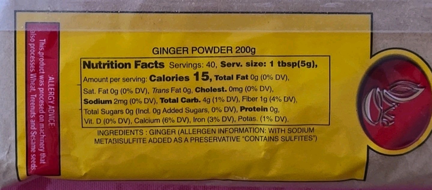Ground Ginger Powder Premium Fresh Concentrated High Quality Import India DIYA