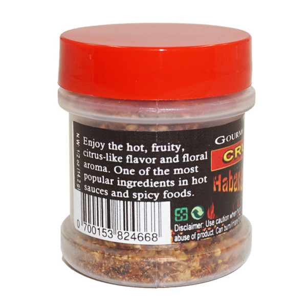 AUTHENTIC GOURMET HABANERO CHILI PEPPER (RED SAVINA) CRUSHED FLAKES 1/2 oz .5 oz