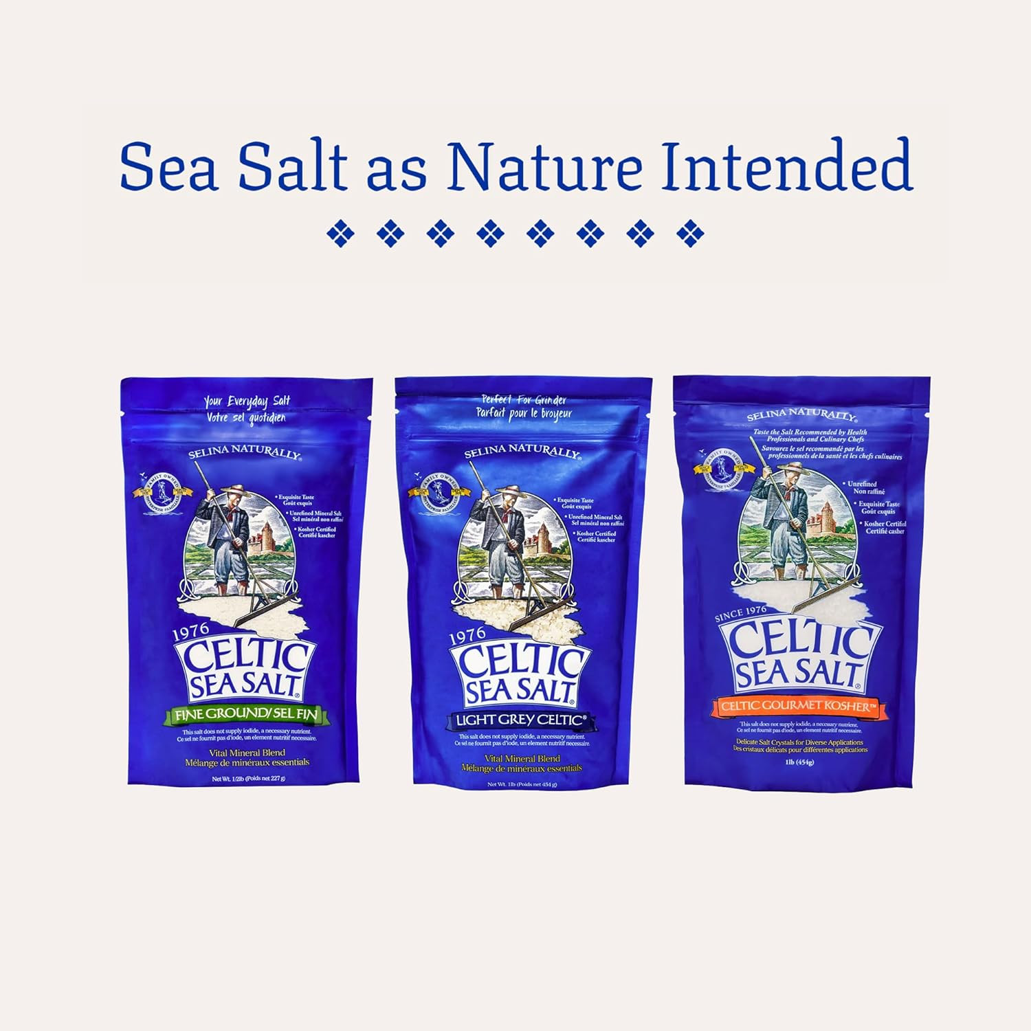 Celtic Sea Salt Light Grey Coarse – Unrefined Mineral Salt, 70+ Trace Minerals,