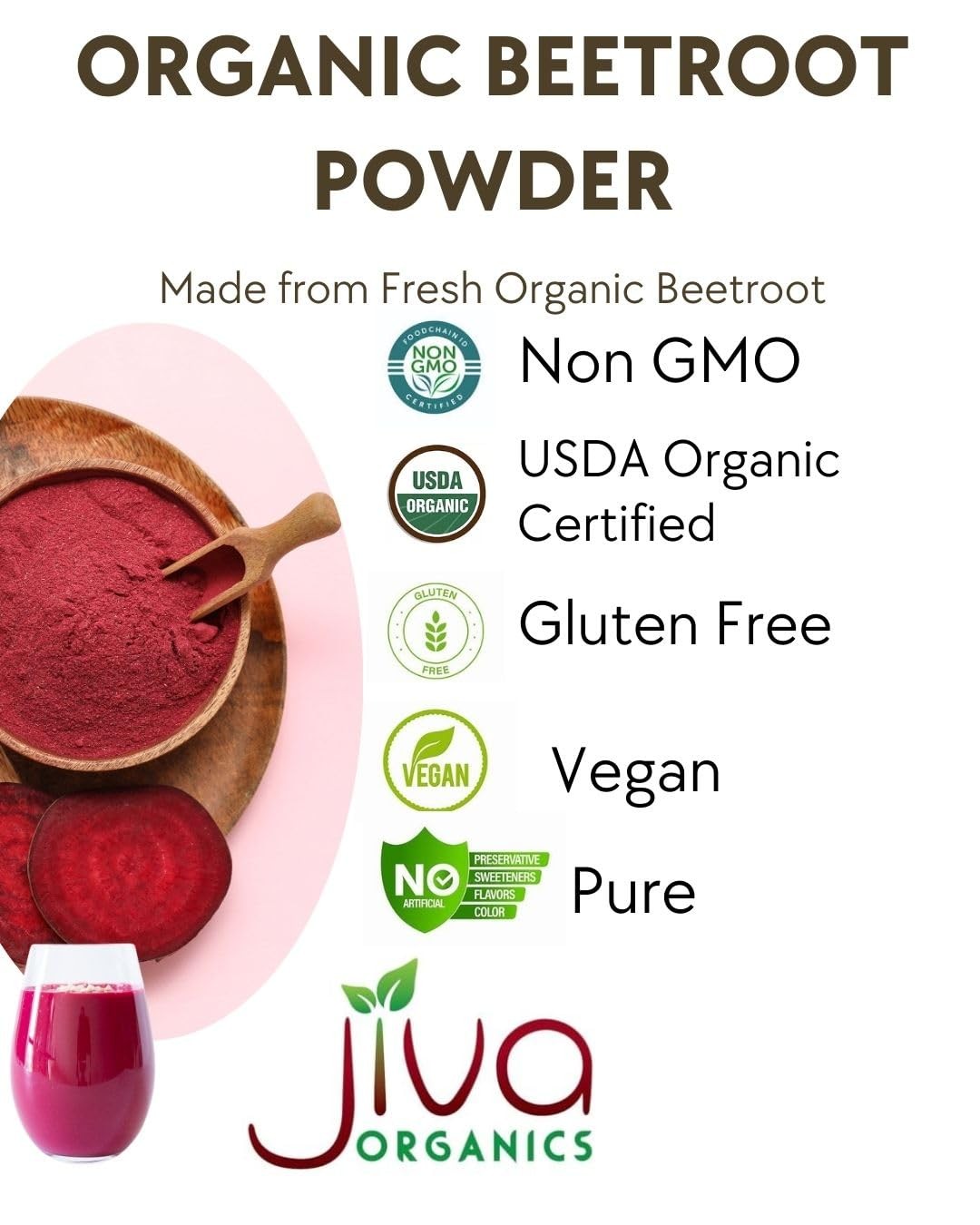 Bulk Organic Beetroot Powder 1.25 LB for Baking Smoothies Pure Wholesale Beet