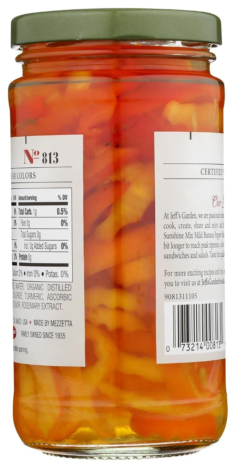 BANANA PEPPER, MILD, SLICED , Pack of 6