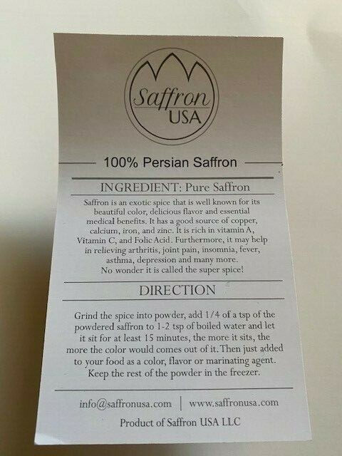 Red Genuine Saffron 1gm highest quality Saffron free shipping