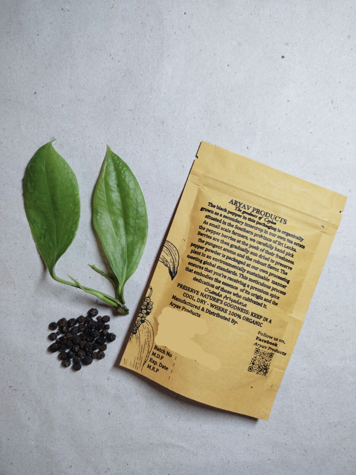 Organic Black Pepper Powder Ceylon | High Quality Homemade Genuine Spices |Aryav