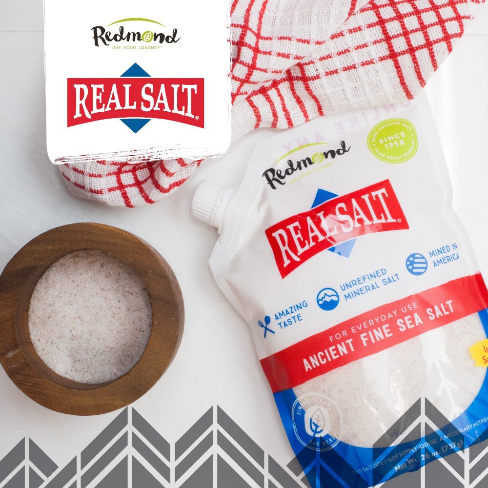 Real Salt Natural Sea Salt Pack of 2 26 Ounce Unrefined Trace Minerals