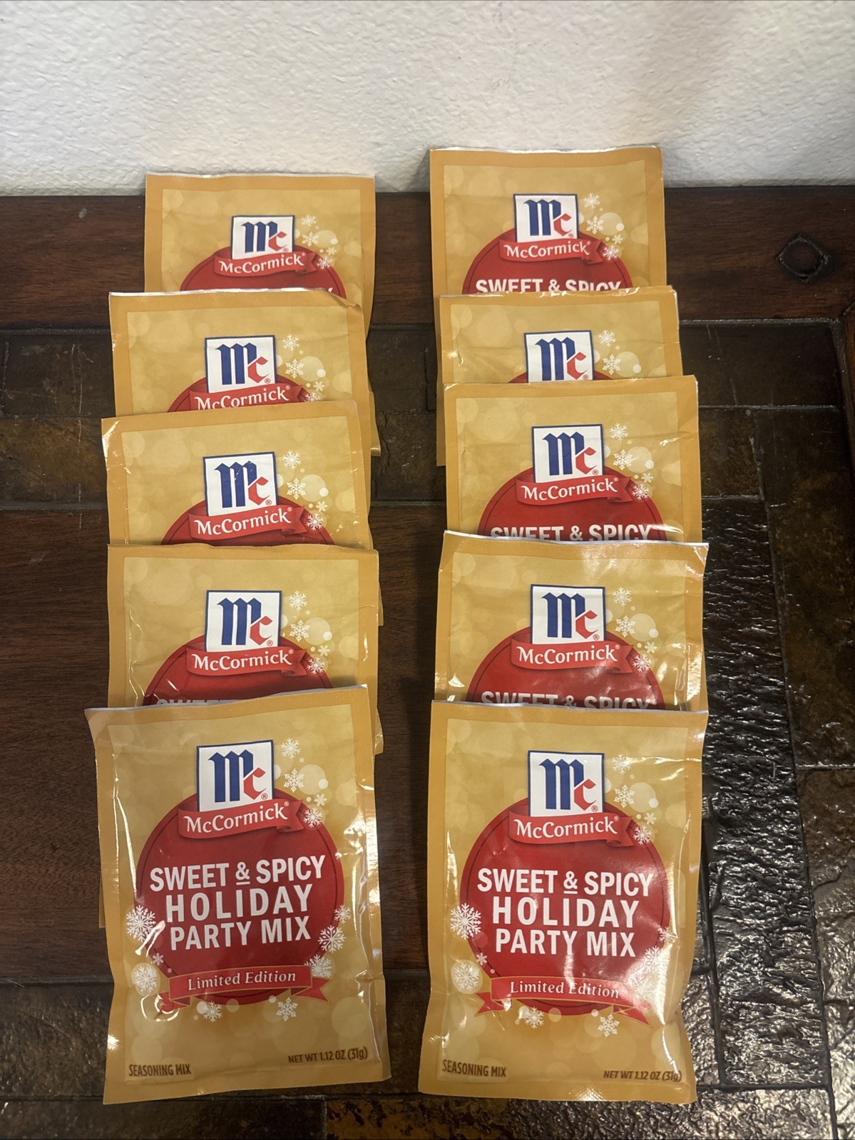 McCormick SWEET + SPICY Holiday PARTY Seasoning Mix Lot Of 10 Exp 7/27