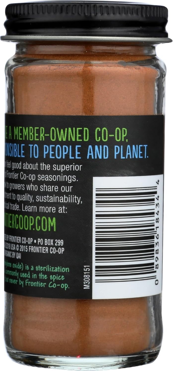 Kosher Certified Organic Ground Cinnamon, 1.9 Ounce – Rich Flavor for All Dishes