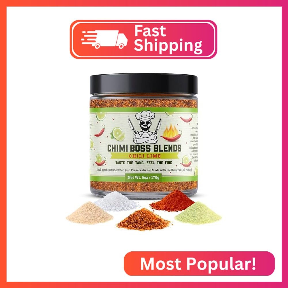 Chimi Boss Chili Lime Seasoning, 6oz – Zesty & Spicy Dry Rub for Tacos, Chicken,