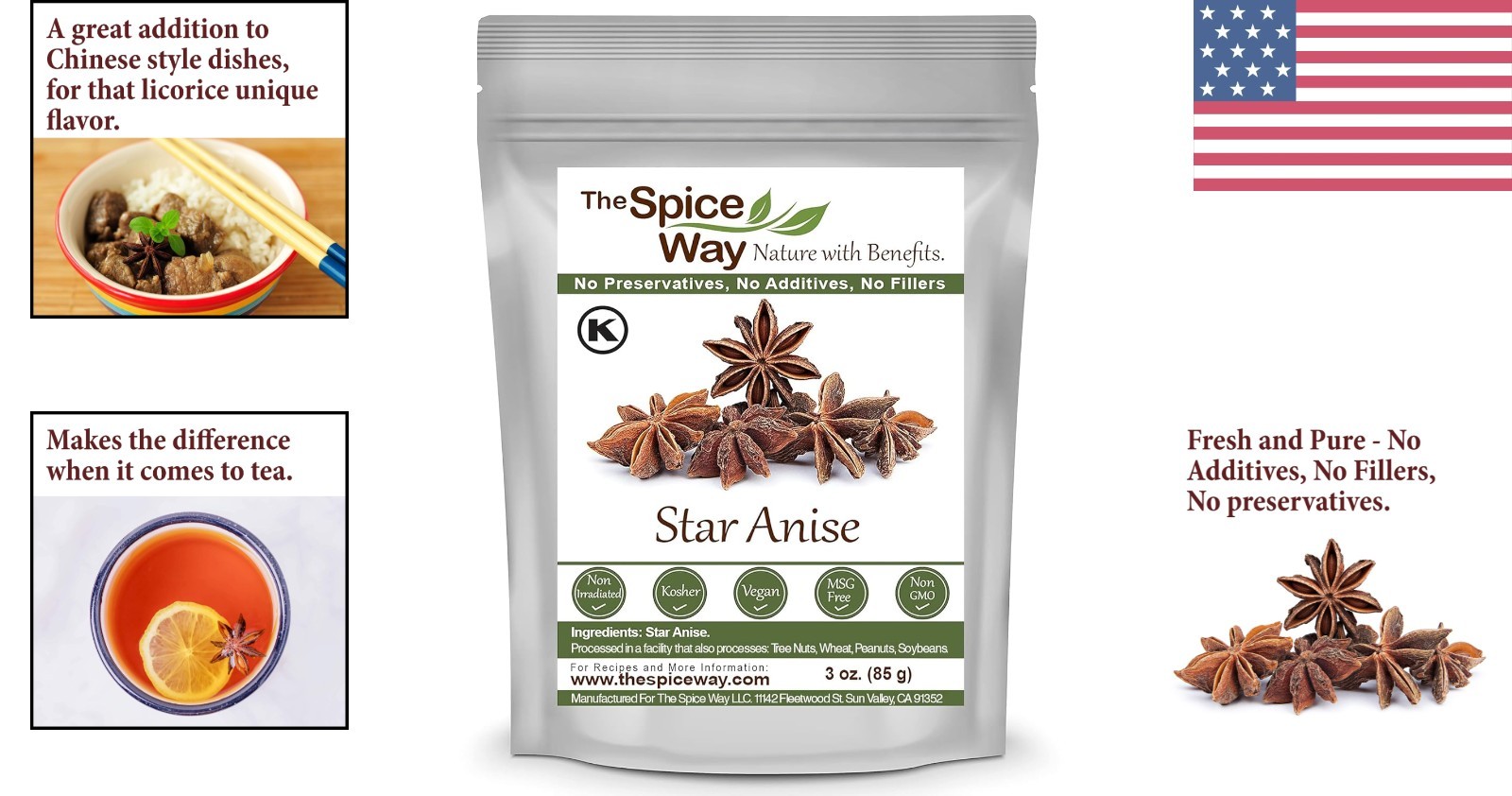 Authentic Chinese Whole Star Anise – 3 oz, Perfect Spice for Culinary Adventures